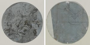Apoteose de um Santo (reto); Esboço Arquitetônico (?) (verso)