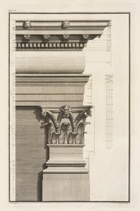 Base, Capital e Entablamento do Pilastra, 1753