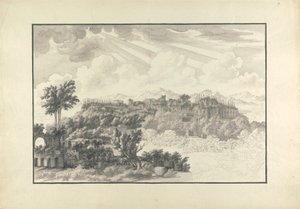 Vista inacabada do Palatino em Roma de Giovanni Battista Borra
