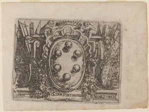 Dedicatória a Don Pietro Medici de "Bizzarie di varie Figure" de Giovanni Battista Bracelli