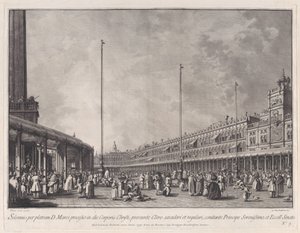 Gravura 9: Procissão no dia de Corpus Christi na Piazza San Marco, de 