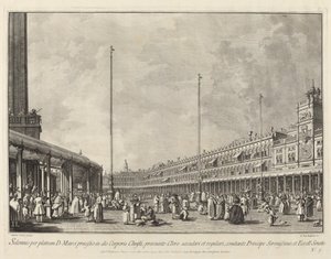 Procissão no dia de Corpus Christi na Piazza San Marco, 17631766.