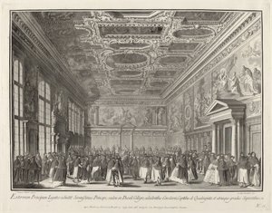 Recepção pelo Doge dos Embaixadores Estrangeiros na Sala del Collegio, 17631766.