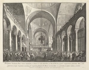 O Doge recém-eleito apresentado ao povo em San Marco