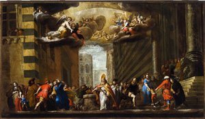 San Siro ganha o Basilisco, Esboço para a Igreja de San Siro em Génova, c.1683 (óleo sobre tela)