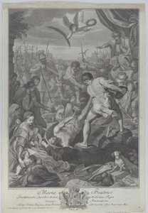 O martírio de São Vital de Milão, que está sendo enterrado vivo, 1776 de Giovanni Battista Cecchi