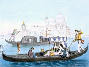 Gôndola veneziana, c1850. de Giovanni Battista Cecchini