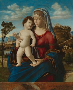 Madonna e criança em uma paisagem, c.1496-99 de Giovanni Battista Cima da Conegliano