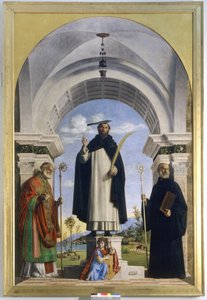 São Pedro Mártir com os Santos Nicolau e Benedito de Giovanni Battista Cima da Conegliano