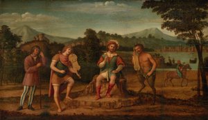O Julgamento de Midas. O Concurso Musical entre Apolo e Marsyas de Giovanni Battista Cima da Conegliano