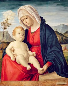 Virgem com o Menino (óleo sobre tábua) de Giovanni Battista Cima da Conegliano