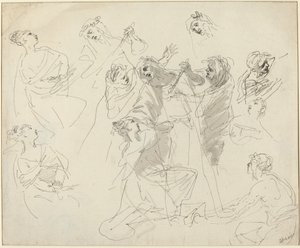 Estudos de Figuras [reto] de Giovanni Battista Cipriani