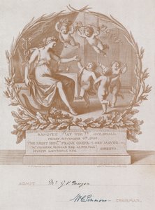 Convite para um banquete no Guildhall, Londres, em 9 de novembro de 1900 de Giovanni Battista Cipriani