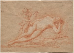 Nudez Reclinada com Cupido de Giovanni Battista Cipriani