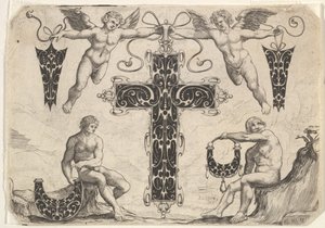 Pingente em forma de cruz e quatro outros motivos, 1622. de Giovanni Battista Costantini