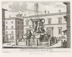 Fonte das Tartarugas na Piazza Mattei te Rome Fonte na Piazza de ss.ri Mattei (título no objeto) Fontes de Roma (título da série) Fonteinen van Rome (título da série)