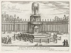 Fonte na Praça de São Pedro no Vaticano Fontana doppia ne