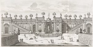 Fonte de Vênus nos jardins da Villa Doria Pamphilj em Roma Fons Veneris (título no objeto) Le fontane ne palazzi e ne giardini di Roma (título da série) Fontes nos Palácios e Jardins de Roma (título da série)