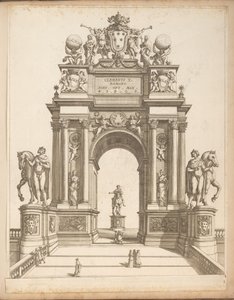 Arco triunfal em honra do Papa Clemente X de Giovanni Battista Falda