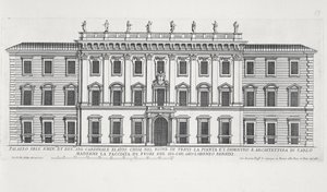 Vista da fachada do Palazzo Chigi, Roma, projetada por Matteo di Castello, Carlo Maderno (1556-1629) e Giovanni Bernini (1598-1680)