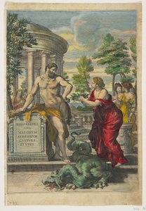 Frontispício e página de título de Hespérides, 1646 de Giovanni Battista Ferrari