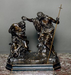 O batismo de Jesus. A Escultura de Bronze