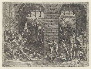 Soldados romanos invadem Crustumerium
Victus Crustumenis (...) civitatem dedusti (título sobre o objecto)
Vida de Rómulo e Remo (título da série)