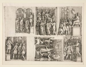 Seis Vinhetas da Vida de Trajano de Giovanni Battista Franco (called Il Semolei)