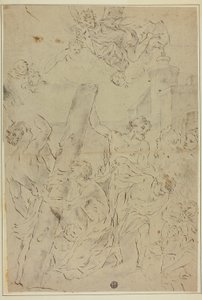 Santo André adorando a cruz de Giovanni Battista Gaulli