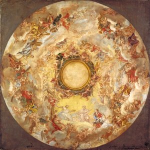 Santa Inês é recebida no Céu de Giovanni Battista Gaulli