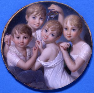Retrato dos filhos de Gian Giacomo Trivulzio de Giovanni Battista Gigola