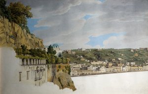 Vista de Nápoles a partir de Posillipo (aguarela)
