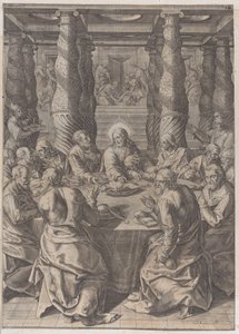 A Última Ceia, c. 1580. de Giovanni Battista Mazza