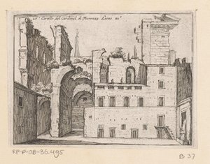 Resten van het Serapeum te Rome Cartilha do Cardeal di Fiorenza Leone XI (título no objeto) Gezichten op Rome (título da série) Algumas vistas e perspectivas de lugares desabitados em Roma (título da série)