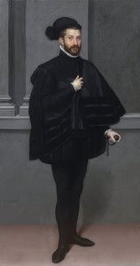 O cavaleiro de preto. 1567 de Giovanni Battista Moroni