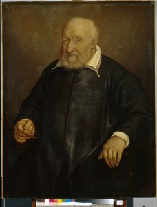 Retrato de Christoforo Novati (?) (Retrato de C. Novati). Pintura de Giovan Battista Moroni (1520 ou 1525-1578), óleo sobre tela. Arte italiana (Bergamo) de Giovanni Battista Moroni