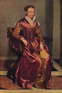 Retrato de uma senhora a senhora de vermelho, c1556