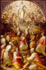 Cristo na Glória com SS Agnes e Helena, encomendado 1571