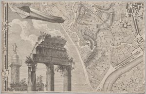 Novo mapa de Roma trazido à luz por Giambattista Nolli no ano MDCCXLVII, conhecido como La Pianta Grande di Roma