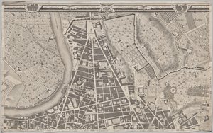 Novo mapa de Roma trazido à luz por Giambattista Nolli no ano MDCCXLVII, conhecido como La Pianta Grande di Roma