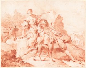 Uma família de pastores descansando de Giovanni Battista Piazzetta