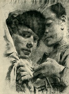 Baterista e porta-bandeira, início do século XVIII, 1943.