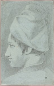 Cabeça de rapaz com chapéu de perfil de Giovanni Battista Piazzetta