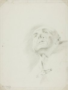 Cabeça de um padre de Giovanni Battista Piazzetta