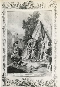 Jerusalém Entregue, canto III, ilustração de Giovanni Battista Piazzetta (1683-1754) para poema de Torquato Tasso (1544-1595), edição publicada em Veneza em 1745, Itália