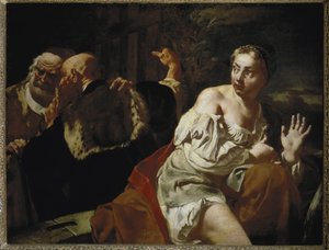 Suzanne and the Elders - Óleo sobre tela, cerca de 1720