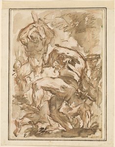 Uma batalha de homens nus de Giovanni Battista Piranesi