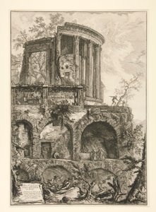 Altra Veduta del tempio della Sibilla em Tivoli (Outra Vista do templo da Sibila em Tivoli), de Vedute di Roma de Giovanni Battista Piranesi