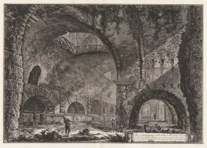 Outra vista da Villa de Mecenas em Tivoli, de Vedute di Roma (Vistas de Roma) de Giovanni-Battista Piranesi