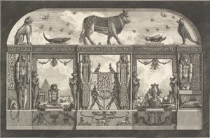 Ornamento egípcio antigo, 1769. de Giovanni Battista Piranesi